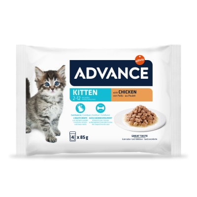 ADVANCE AC KITTEN WET POUCH - CHICKEN FLOW (85g X 4)