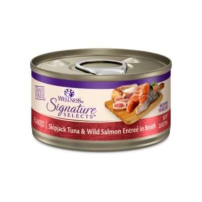 WELLNESS - Signature Selects Flaked Adult Canned Cat Food (Skipjack Tuna & Wild Salmon) (79g) 060048