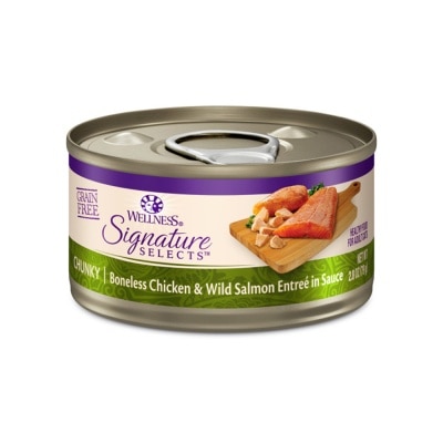 WELLNESS - Signature Selects Chunky Adult Canned Cat Food (Chicken & Salmon) (79g) 060062