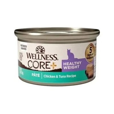 WELLNESS CORE+ 無穀物 體重管理 雞肉拼吞拿魚味 主食罐 (85g) 成貓 貓罐