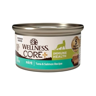 WELLNESS CORE+ 無穀物 免疫強化 吞拿魚+三文魚味 主食罐 (85g) 成貓 貓罐 06203