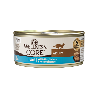 WELLNESS CORE 白魚拼三文魚及鯡魚無穀物配方 貓罐頭 (156g) 079026 Wellness