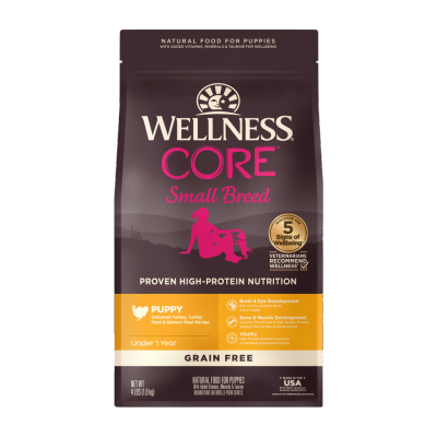WELLNESS - CORE Grain-Free Smart & Energetic Formula (4lb) Small Berrd Puppy Dog Food 88420