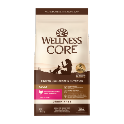 WELLNESS - CORE Turkey + Duck Allergies Formula  (5lb) Adult Cat food 08859