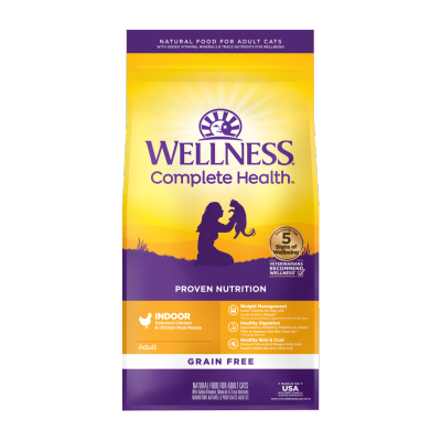 WELLNESS - Complete Health™ Grain Free Indoor: Deboned Chicken & Chicken Meal (11.5lbs) Adult Cat food 09211