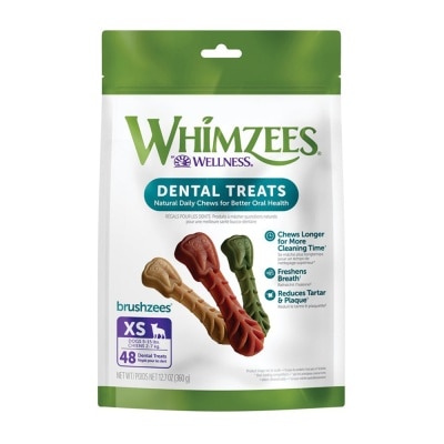 WELLNESS - WHIMZEES - 迷你型快樂牙刷形潔齒骨 XS (48支裝) 015449