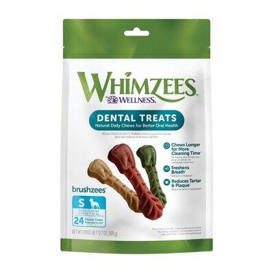 WELLNESS - WHIMZEES - 小型快樂牙刷形潔齒骨 S (24支裝) 015456