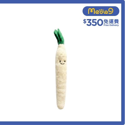 OTHERS WOOLY PAW 羊毛氈玩具 蔬菜系列 白蘿蔔 ( 約40cm) 貓玩具 內含貓草 510494 image