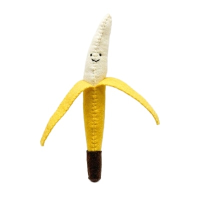 OTHERS - WOOLY PAW 羊毛氈玩具 蔬菜系列 - 香蕉 ( 約30cm) 貓玩具 內含貓草 510500