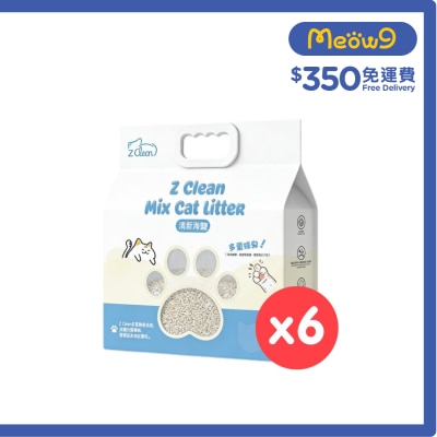 OTHERS - [BoxSet]  Z Clean Mixed Cat Litter (Tofu, Cassava) ( Sea Salt Breeze) (7L x 6)