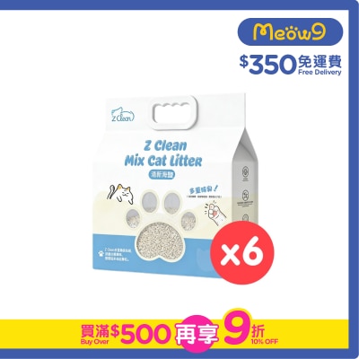 OTHERS - [BoxSet]  Z Clean Mixed Cat Litter (Tofu, Cassava) ( Sea Salt Breeze) (7L x 6)