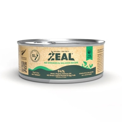 ZEAL 無穀物鮮肉貓罐頭 - 雞肉+皇帝三文魚配方 (90g)