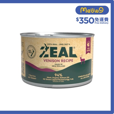 ZEAL 無穀物鮮肉狗罐頭 - 鹿肉配方 (170g)