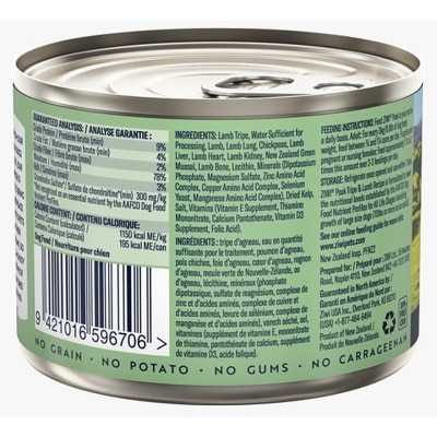 ZIWIPEAK [4罐優惠] 鮮肉狗罐頭 - 草胃及羊肉配方 (170g/6oz x4) - Ziwipeak