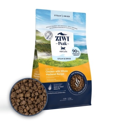 ZIWIPEAK ZIWI® 巔峰 柔蒸溫乾貓糧 - 放養雞 配原條鯖魚 食譜 (2.2kg/4.9lb) Ziwi 貓糧 210048