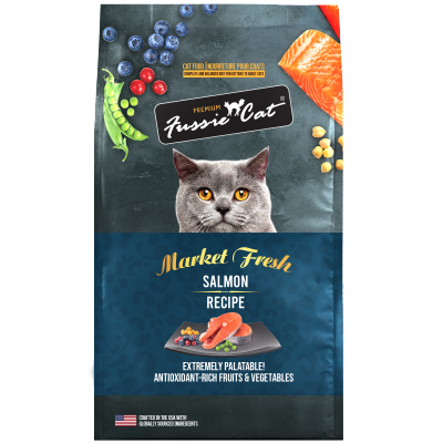 FUSSIE CAT Market Fresh - 三文魚無穀物全貓糧 (3.5磅) 新包裝