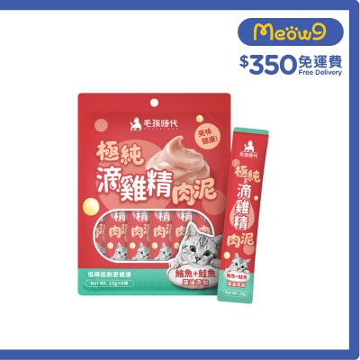 PETSTIMES - Ultra-pure chicken meat puree cat treat (tuna + salmon) 15g x 6 198500