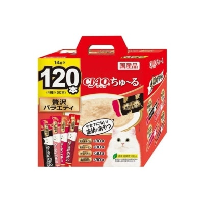 INABA -  Tuna & Bonito Party (14g x120p) (4 flavors) SC-216 Cat Snack Cat Puree