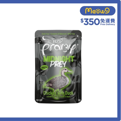 PRAMY 午夜饗宴 主食餐包 鮮嫩雞肉+濃香鴨肉 濃湯 (80g) 貓濕包 MN3 image