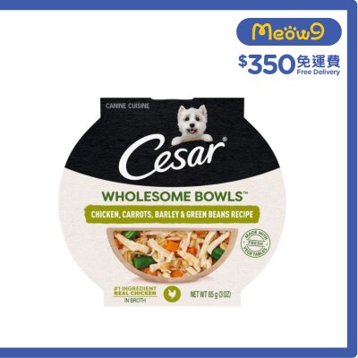 CESAR Chicken; Carrots; Barley & Green Beans - Wholesome Bowls™ (85g) Dog Wet Food Bowl 13775