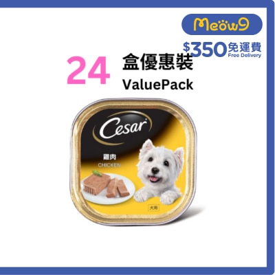 西莎 [盒裝優惠] CESAR 純鮮肉系列*雞肉*(100g x24) 狗餐盒 2993 image