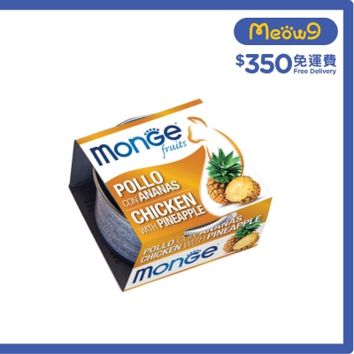 MONGE Fruits - Chicken + Pineapple Flavor (80g) Adult Cat Can 013338