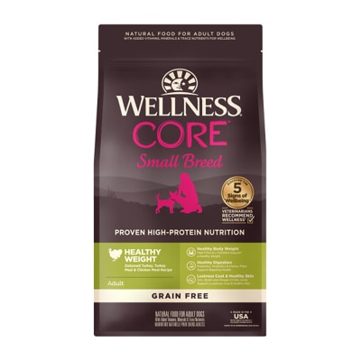 WELLNESS - CORE Grain-Free Healthy Weight Formula (12lb) Small breed Adult Dog Food 88444K