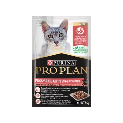 PROPLAN PURINA® PRO PLAN® 成貓美毛亮麗配方 - 醬汁三文魚 (85g) 貓濕糧 143395