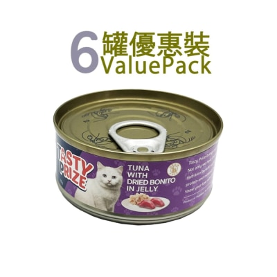 滋味賞 - [6罐裝] 吞拿魚+鰹魚乾 (啫喱) (70g x6) 貓罐頭 21084