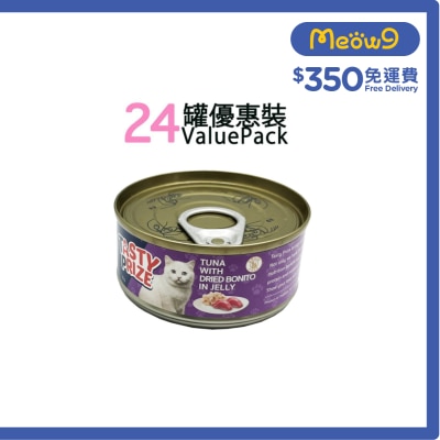 TASTY PRIZE [24cans]Tuna with Dried Bonito in Jelly (70g x24) cat can 21084