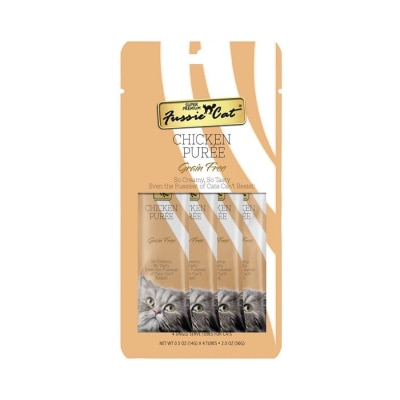 FUSSIE CAT 嫰滑雞肉醬 貓咪零食肉泥餐包 (14gx4pcs) 13633