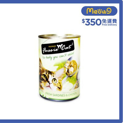 FUSSIE CAT 沙甸魚+雞肉 貓罐頭 (400g) 300739 新舊包裝隨機發送 image