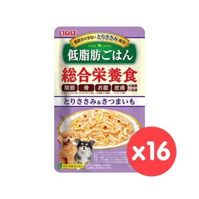INABA - [Box Set] Comprehensive Nutrition Dog Pouch - Chicken + Sweet Potato (50g x16)